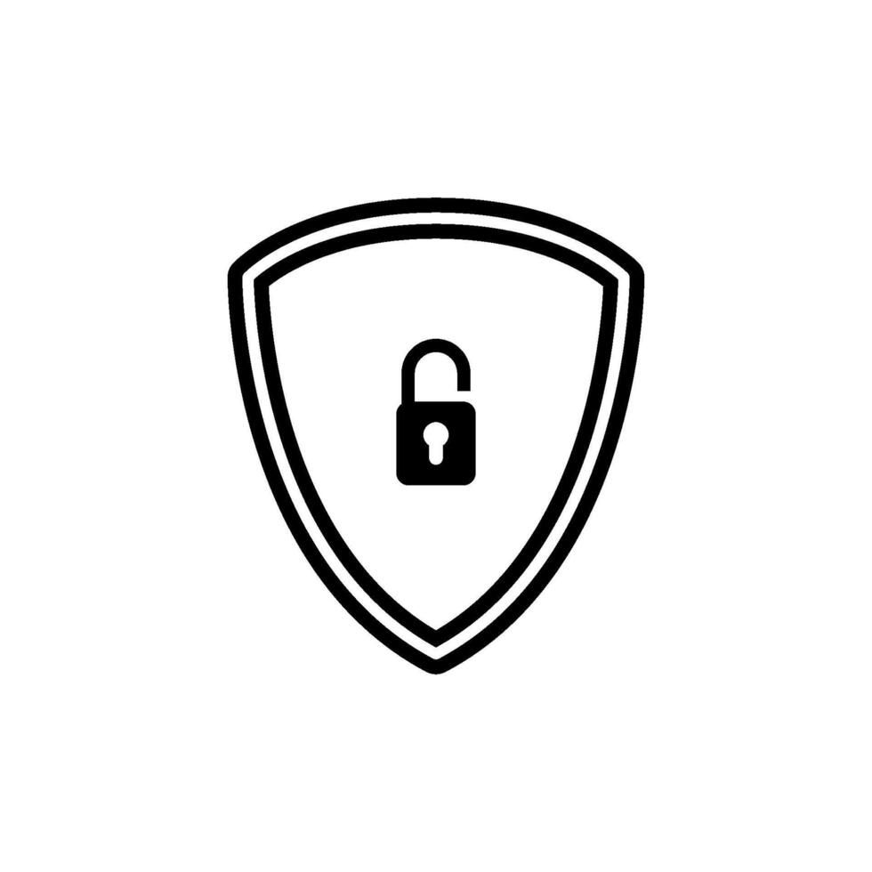 shield and lock Icon Vector Design Template