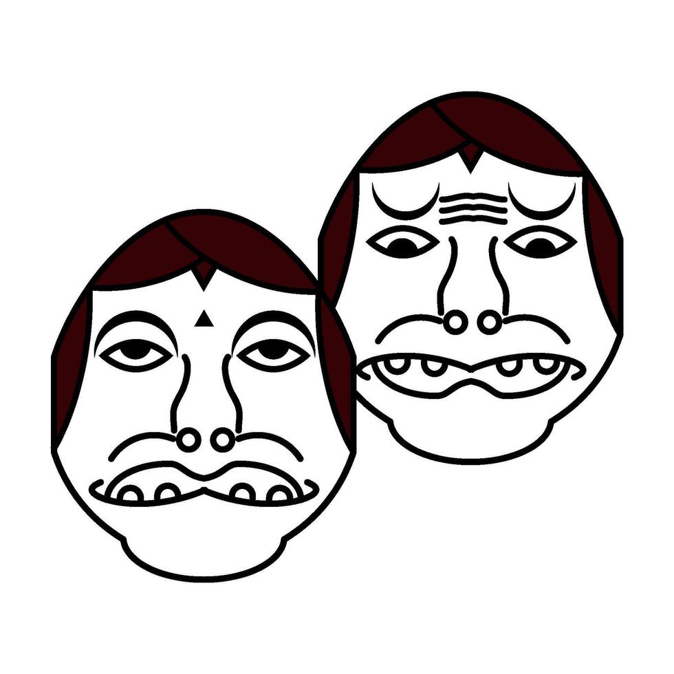 theater mask icon vector design templates