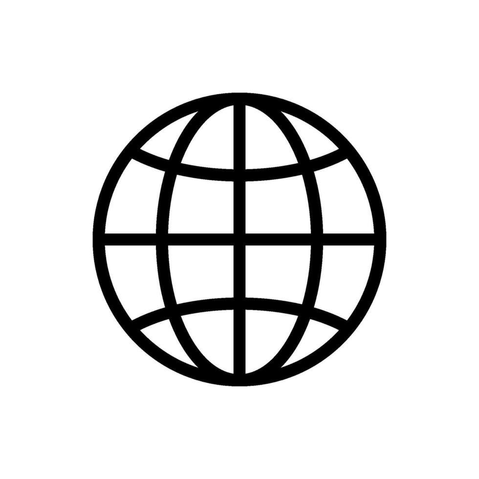 globe internet website icon vector template