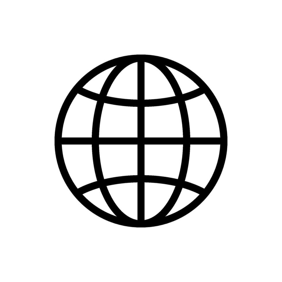 globe internet website icon vector template