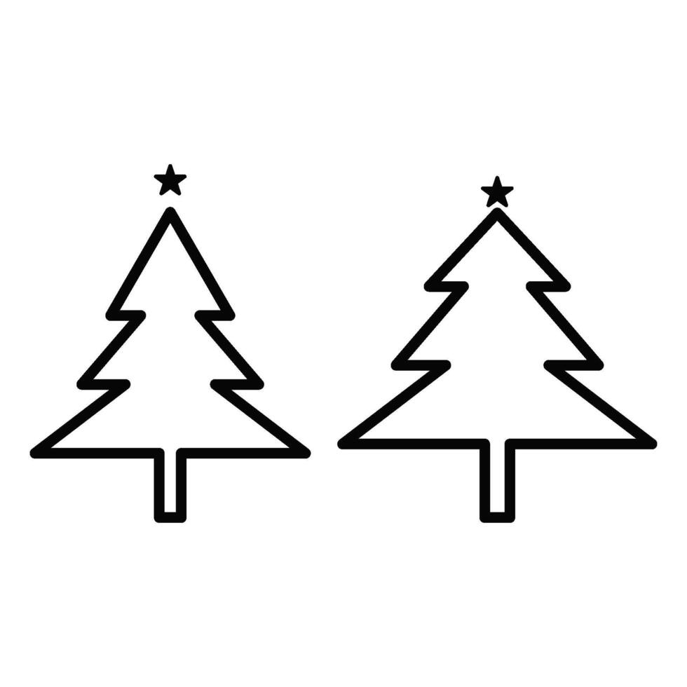 Christmas spruce pine icon vector design template