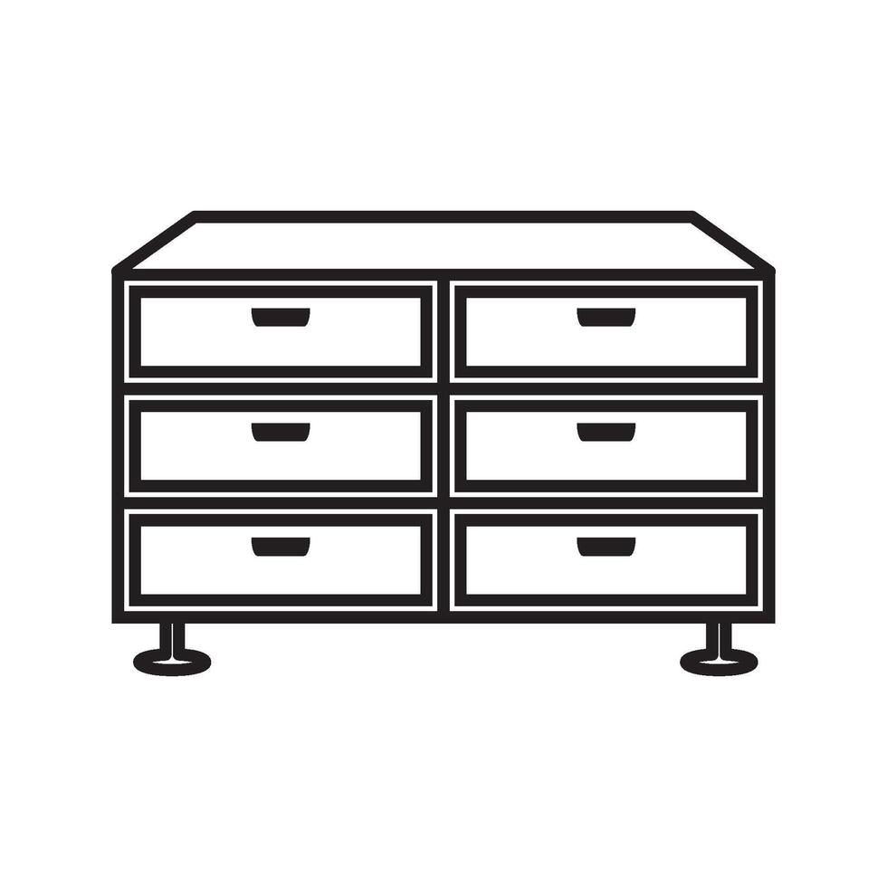 furniture Cupboard wardrobe icon vector design template