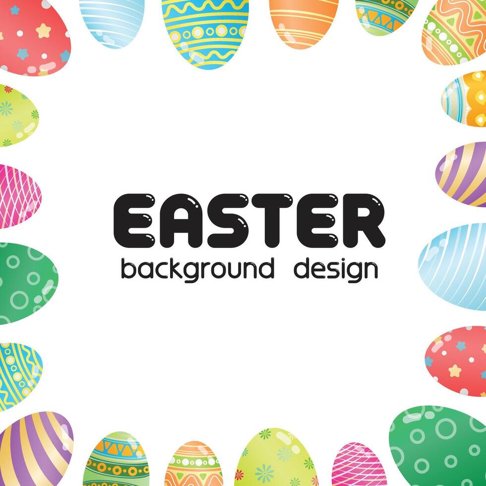 border frame easter eeg day festival background design vector