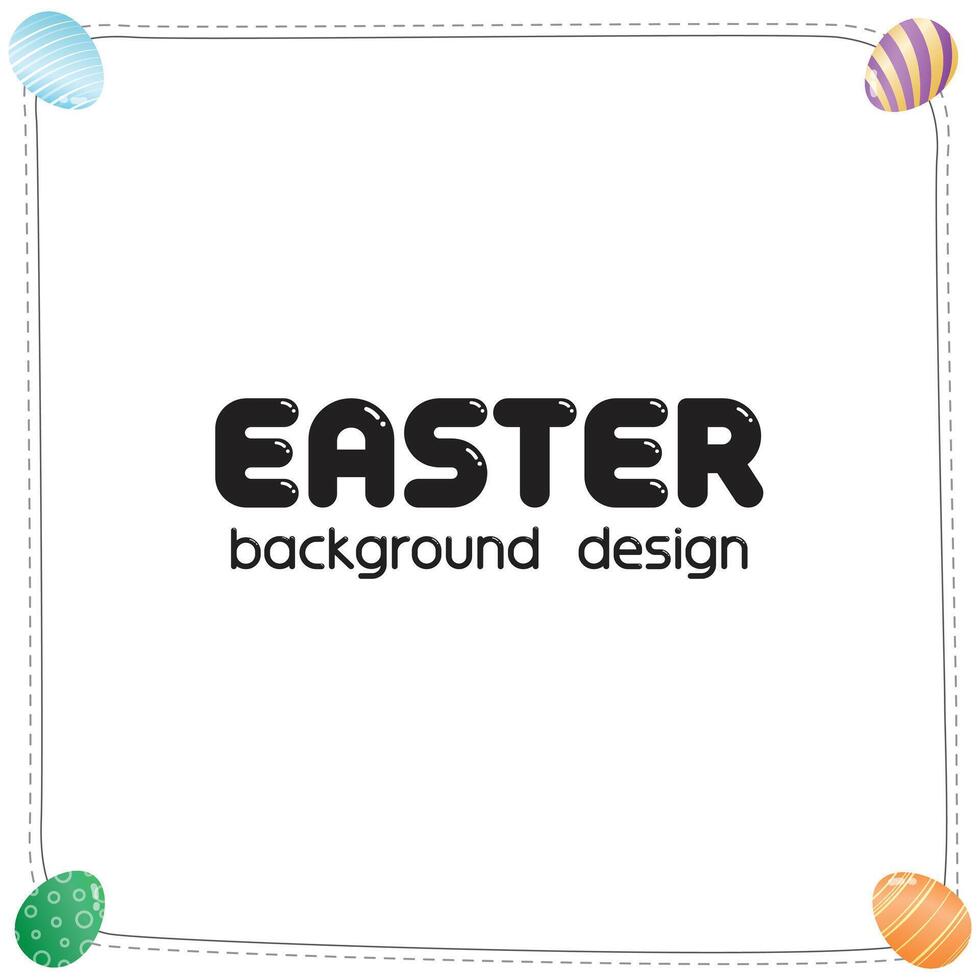 border frame easter eeg day festival background design vector