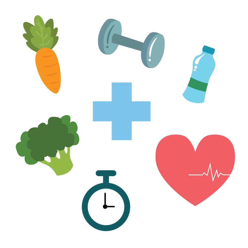 healt care collection item illustration design vector