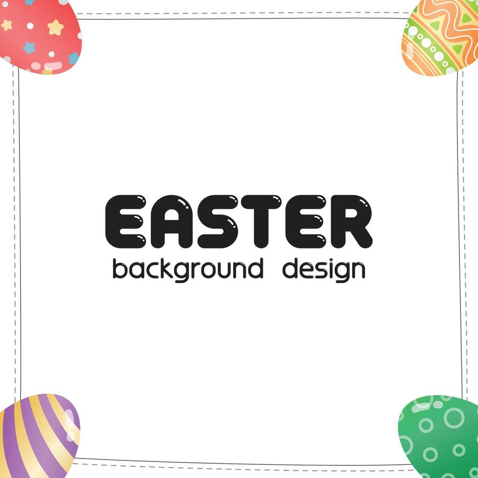 border frame easter eeg day festival background design vector