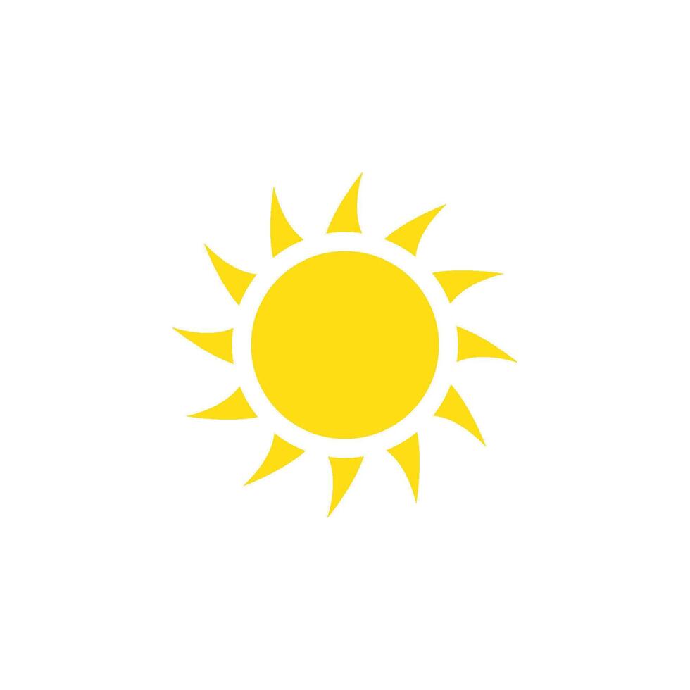 sun icon vector design template