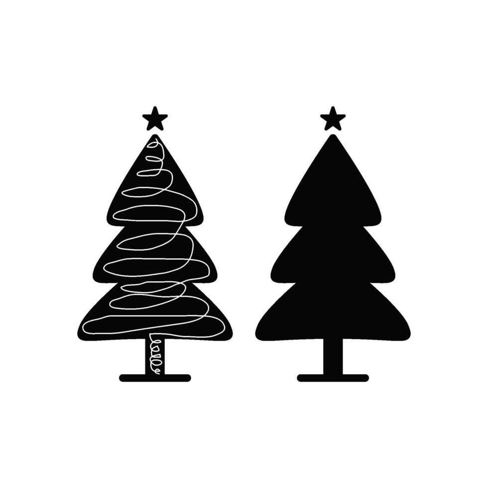 Christmas spruce pine icon vector design template