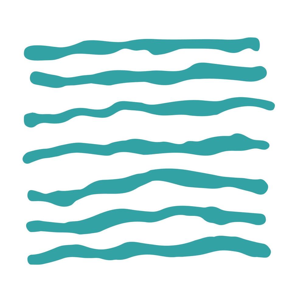 Horizontal Uneven Lines Ink Texture vector