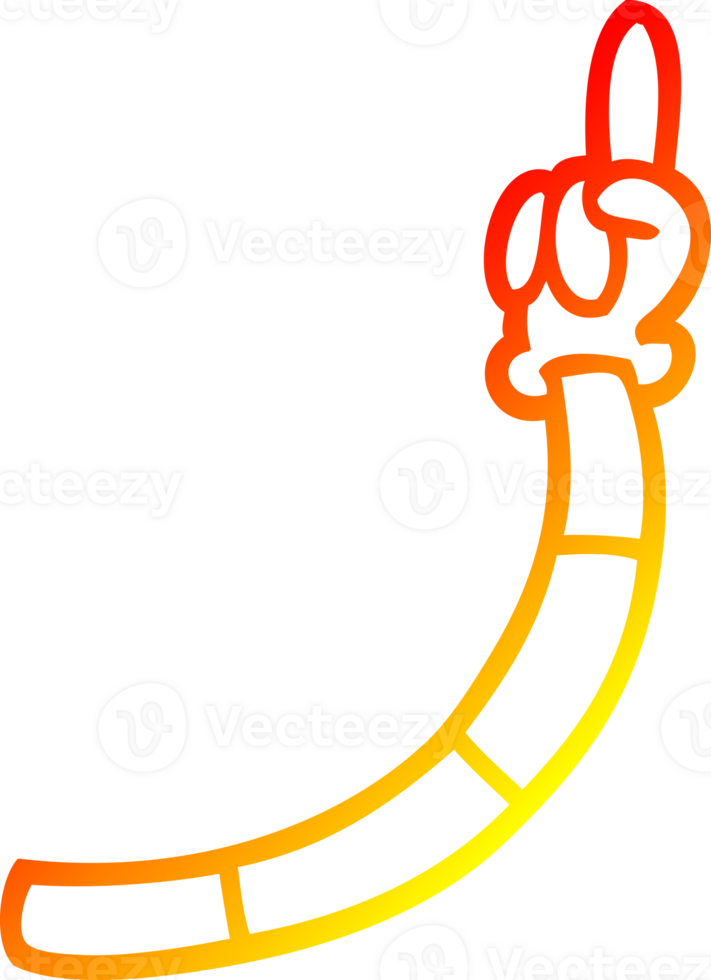 warm gradient line drawing of a cartoon retro hand gestures png