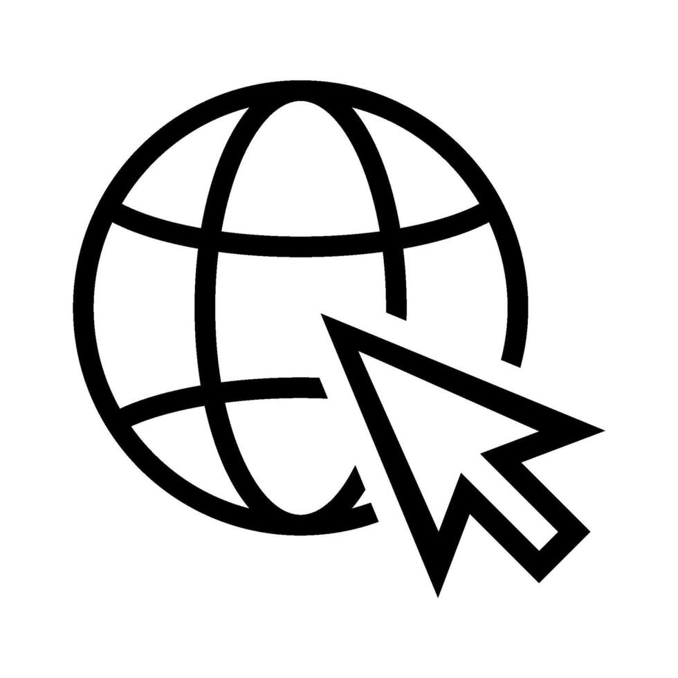 globe internet website icon vector template