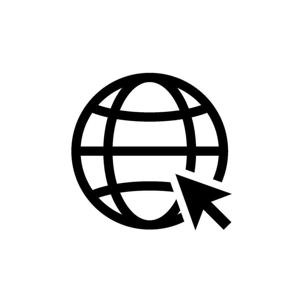 globe internet website icon vector template