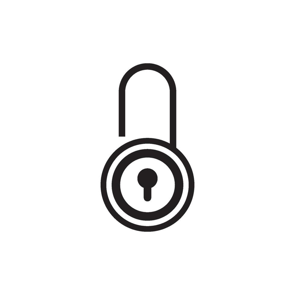 lock icon vector design template