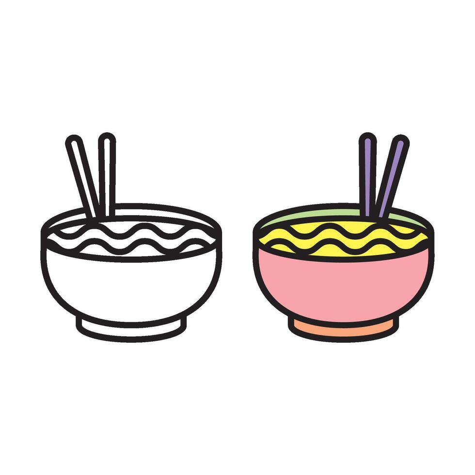 noodles icon design vector templates