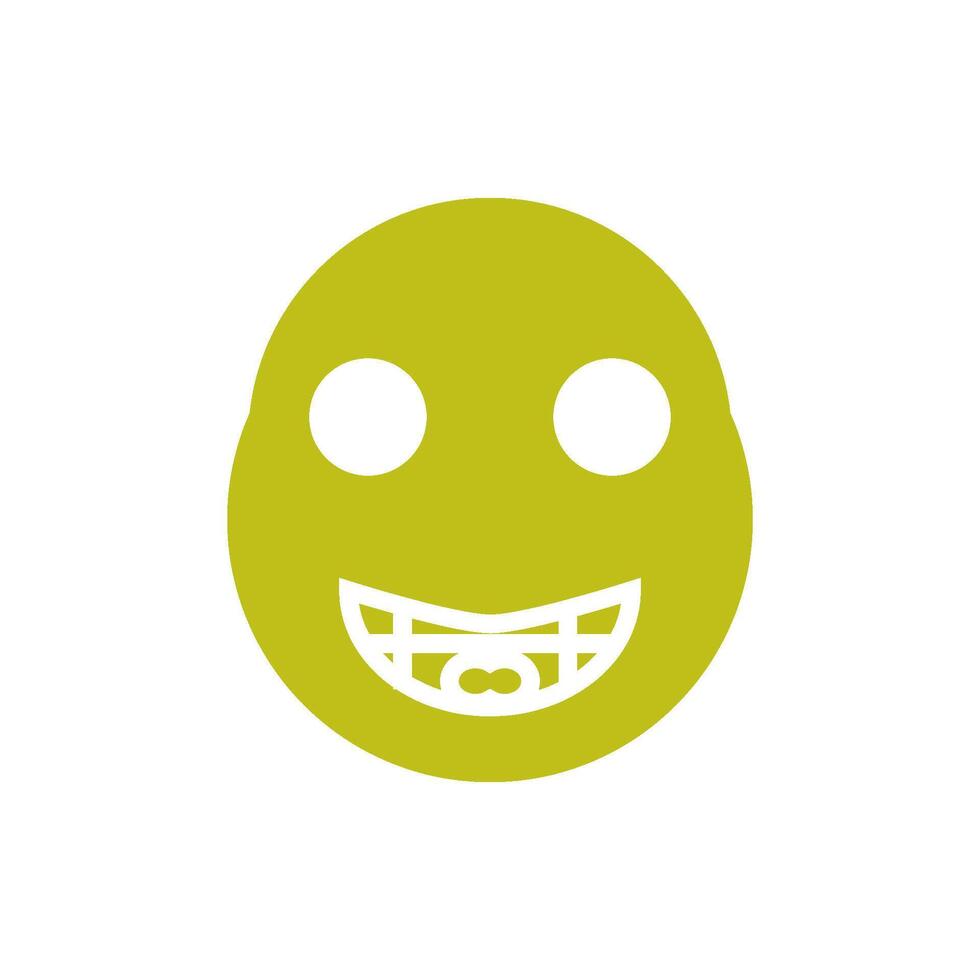 emoji estúpido de sonrisa icono vector diseño modelo