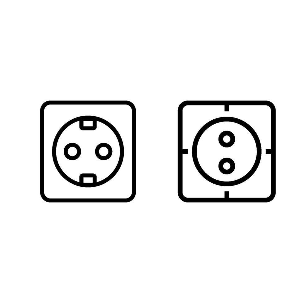 electric socket icon vector design template