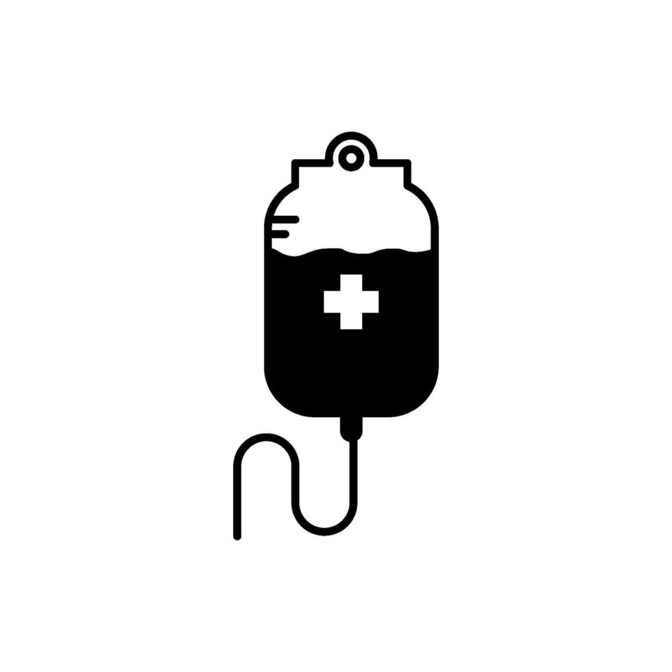 médico infundir sangre bolso icono vector diseño modelo