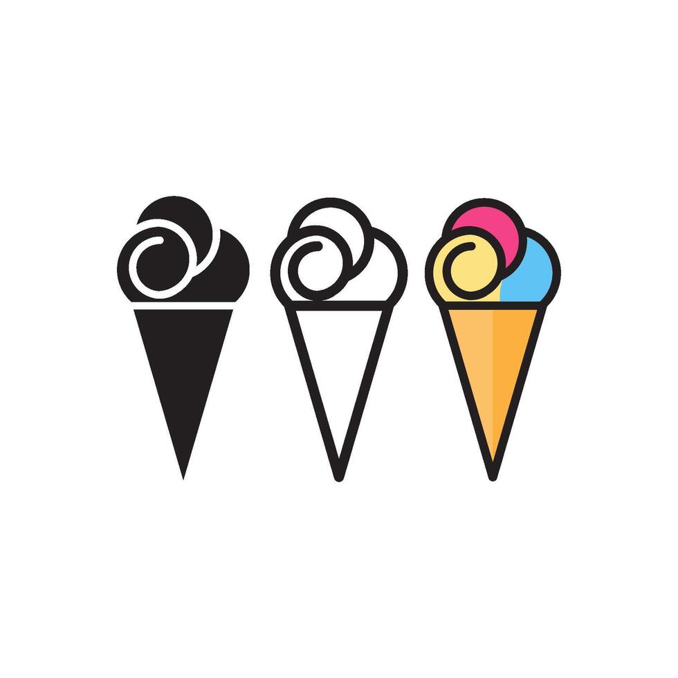 ice cream icon design vector templates