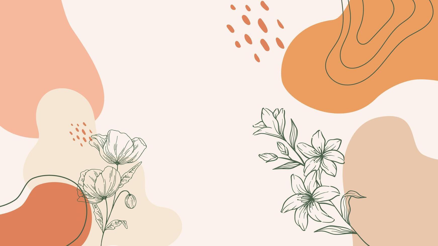 resumen antecedentes de vistoso floral hojas. moderno minimalista Arte. vector ilustración.