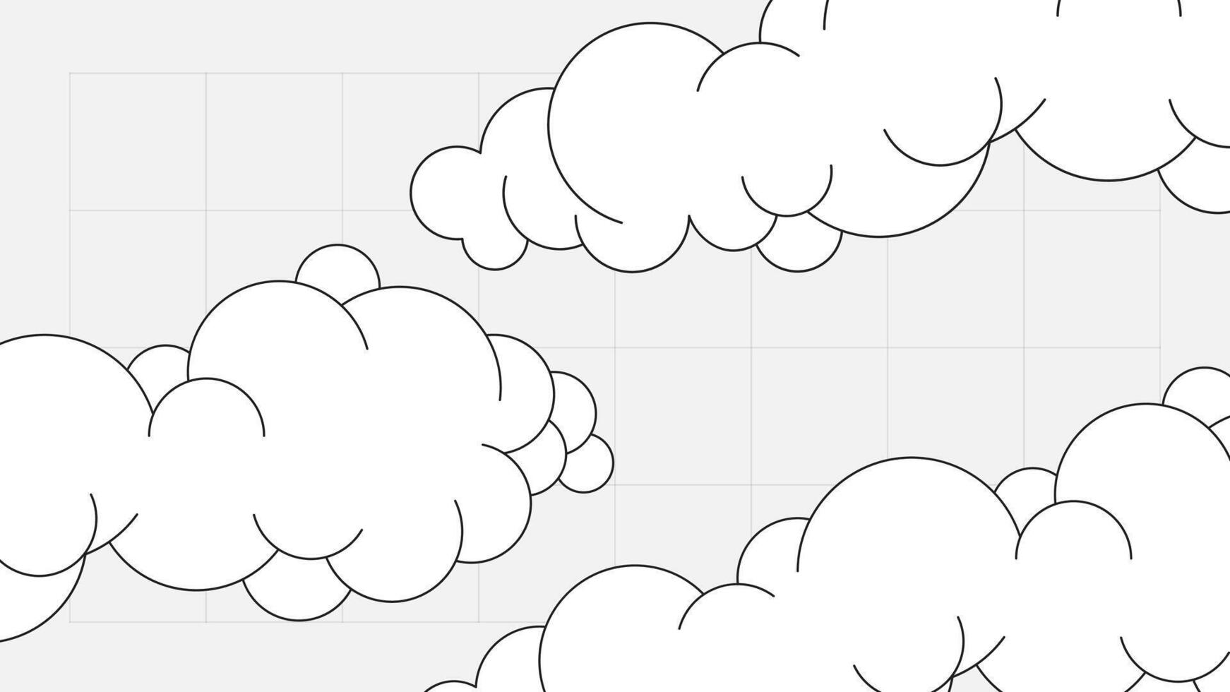 nubes en un blanco antecedentes. vector ilustración.