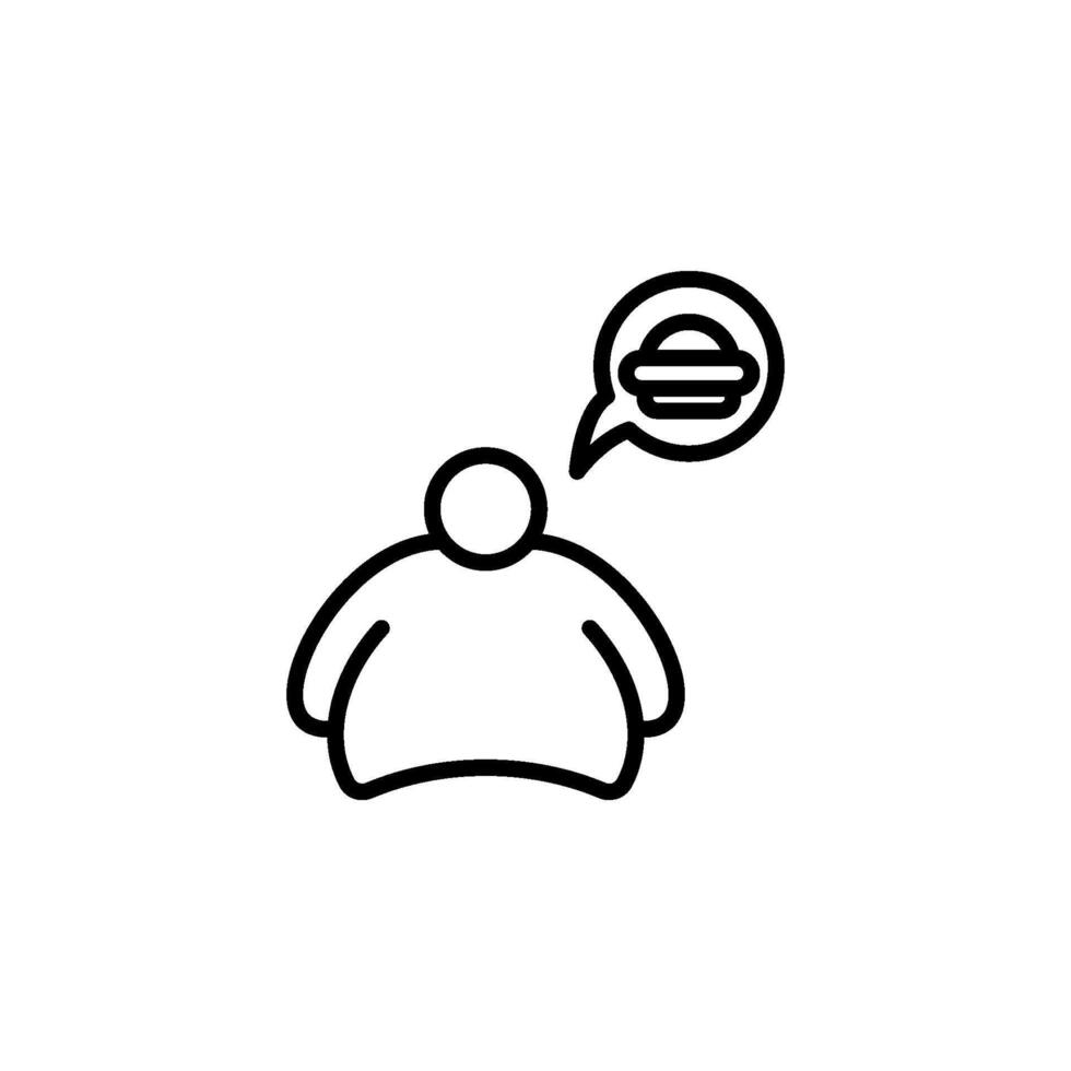 obesity icon vector design templates
