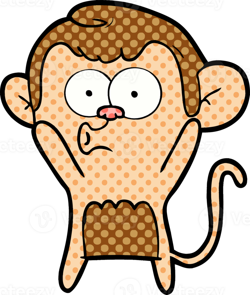 cartoon surprised monkey png