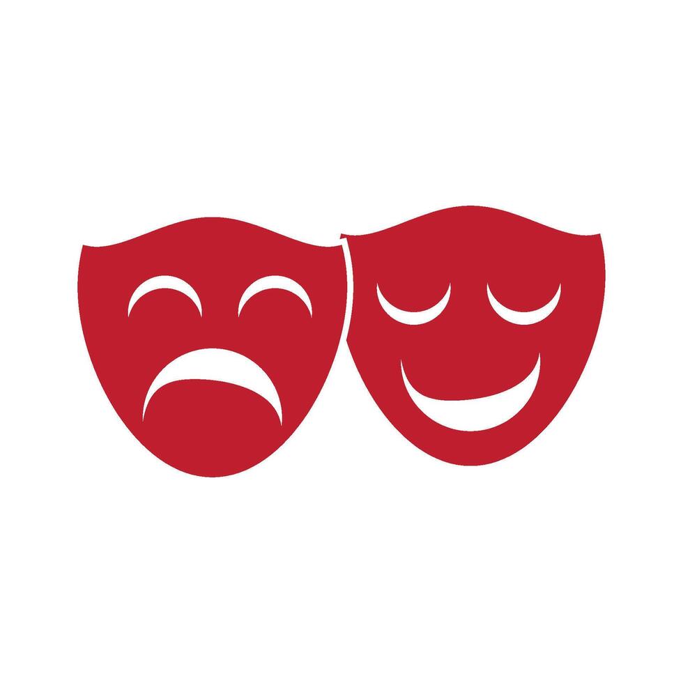 theater mask icon vector design templates