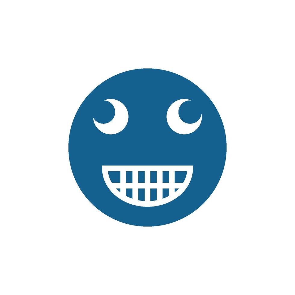 emoji estúpido de sonrisa icono vector diseño modelo