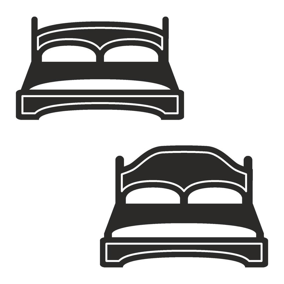 double bed  icon vector design template