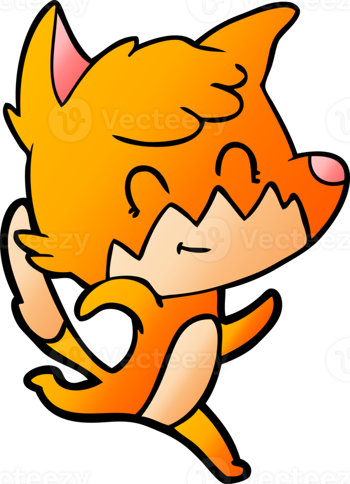 cartoon friendly fox png