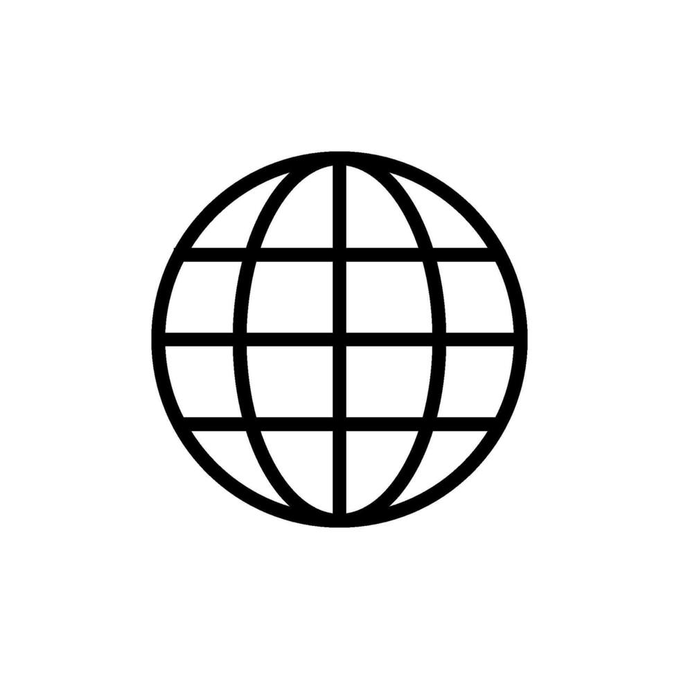 globe internet website icon vector template