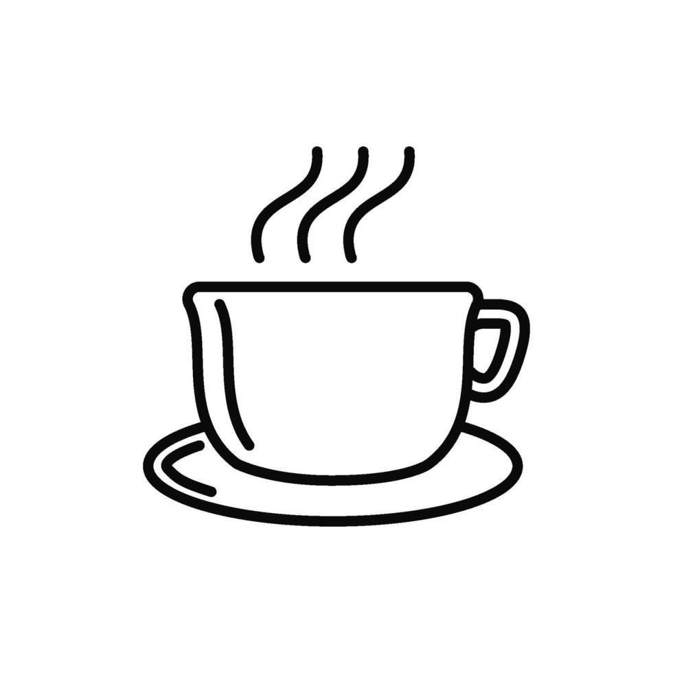 cup glass muc of coffie hot drink icon vector design template