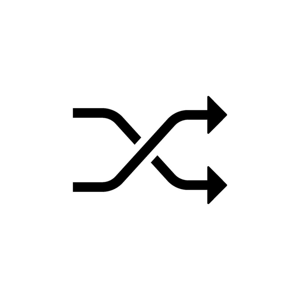 shuffle icon vector design template