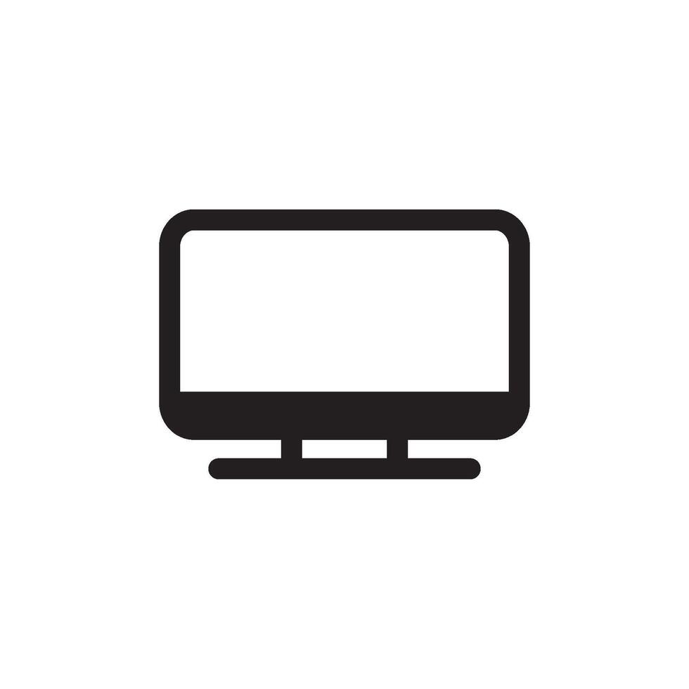 screen flat led monitor icon vector design templates