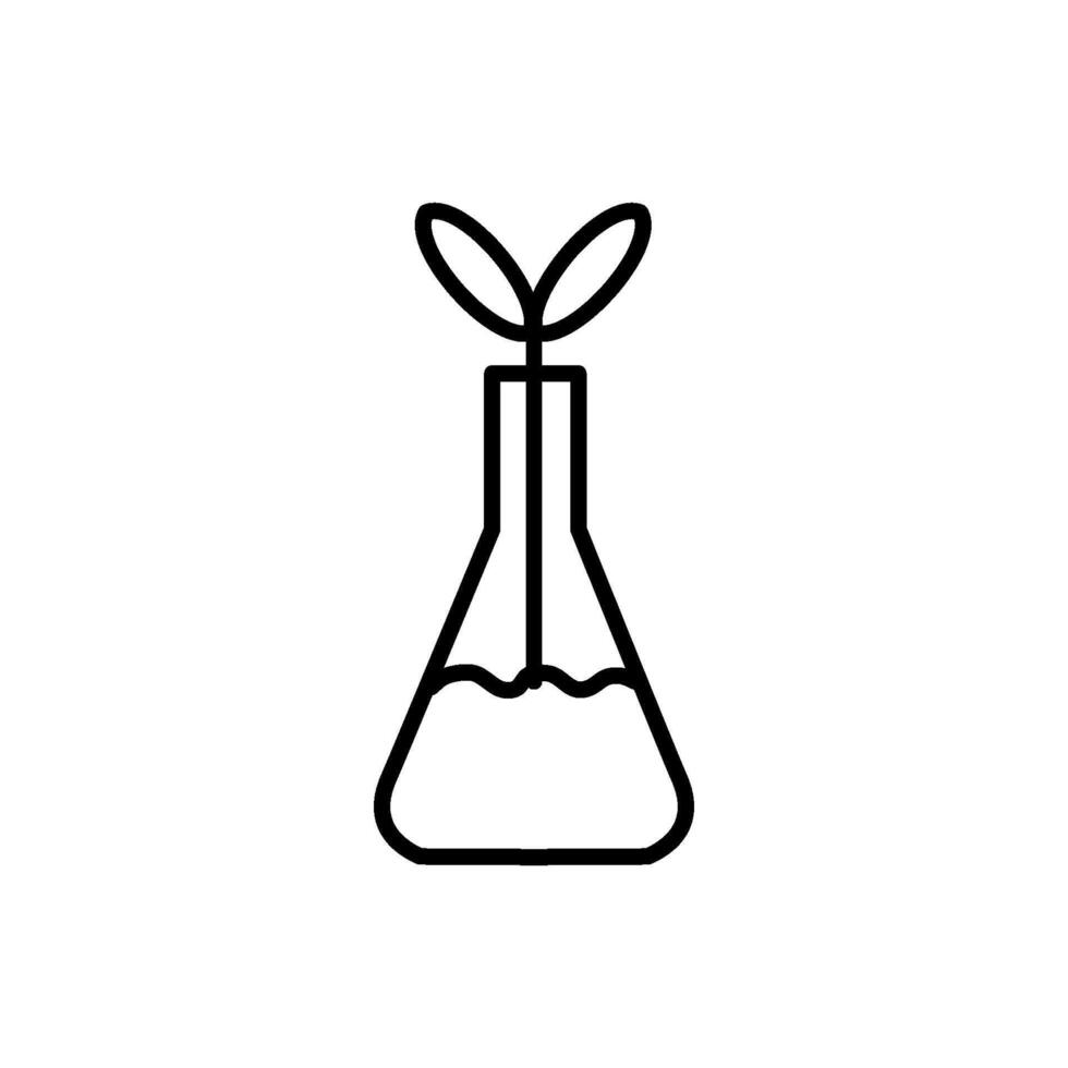 Flask Erlenmeyer Icon Vector Design Template