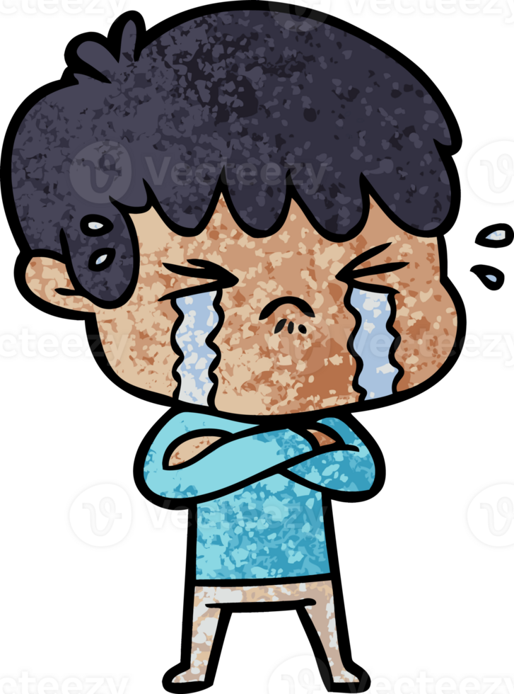 cartoon boy crying png