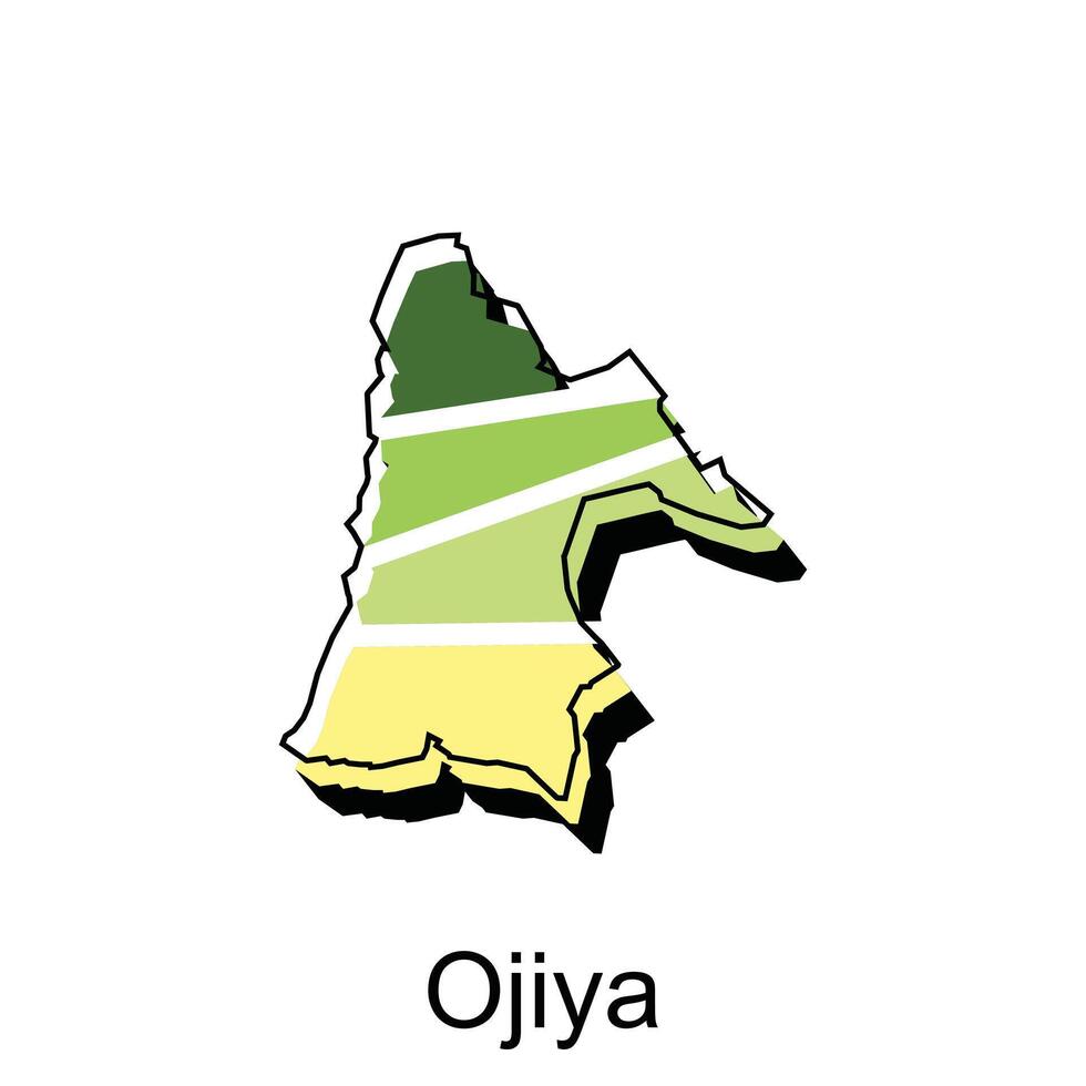 vector mapa ciudad de ojiya vistoso diseño, adecuado para tu empresa