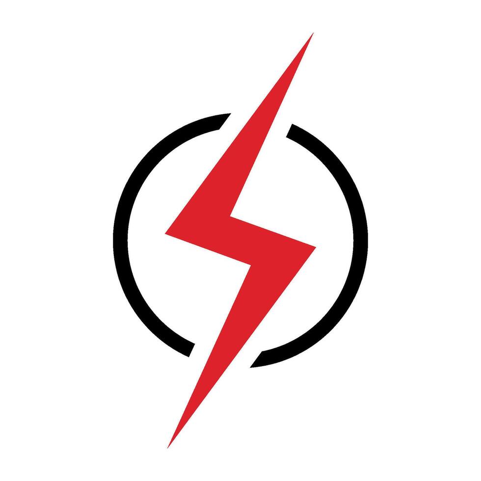 electricity power and button icon vector design template