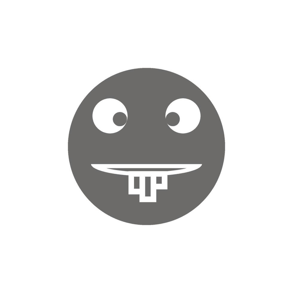 emoji stupid of smile icon vector design template