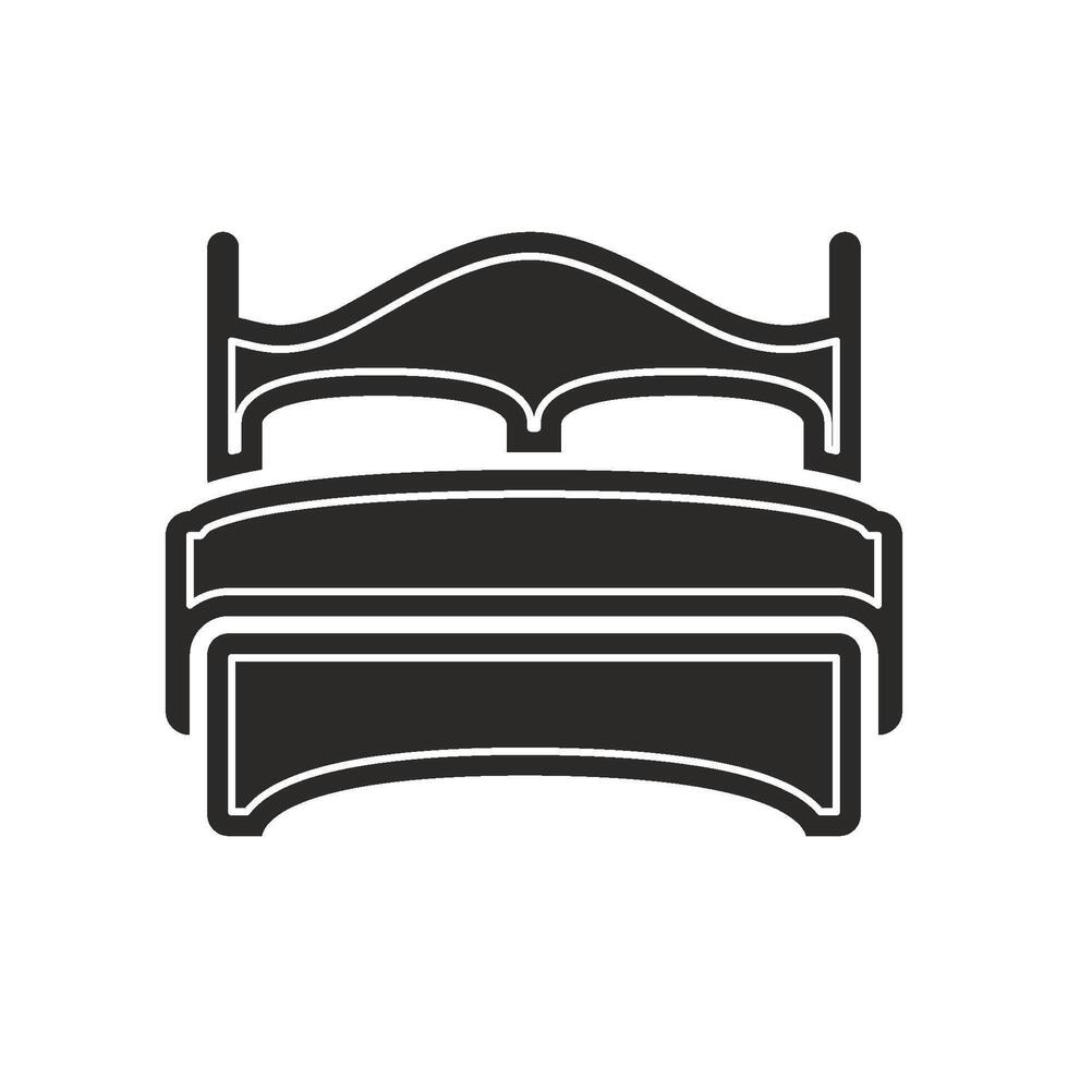 double bed  icon vector design template