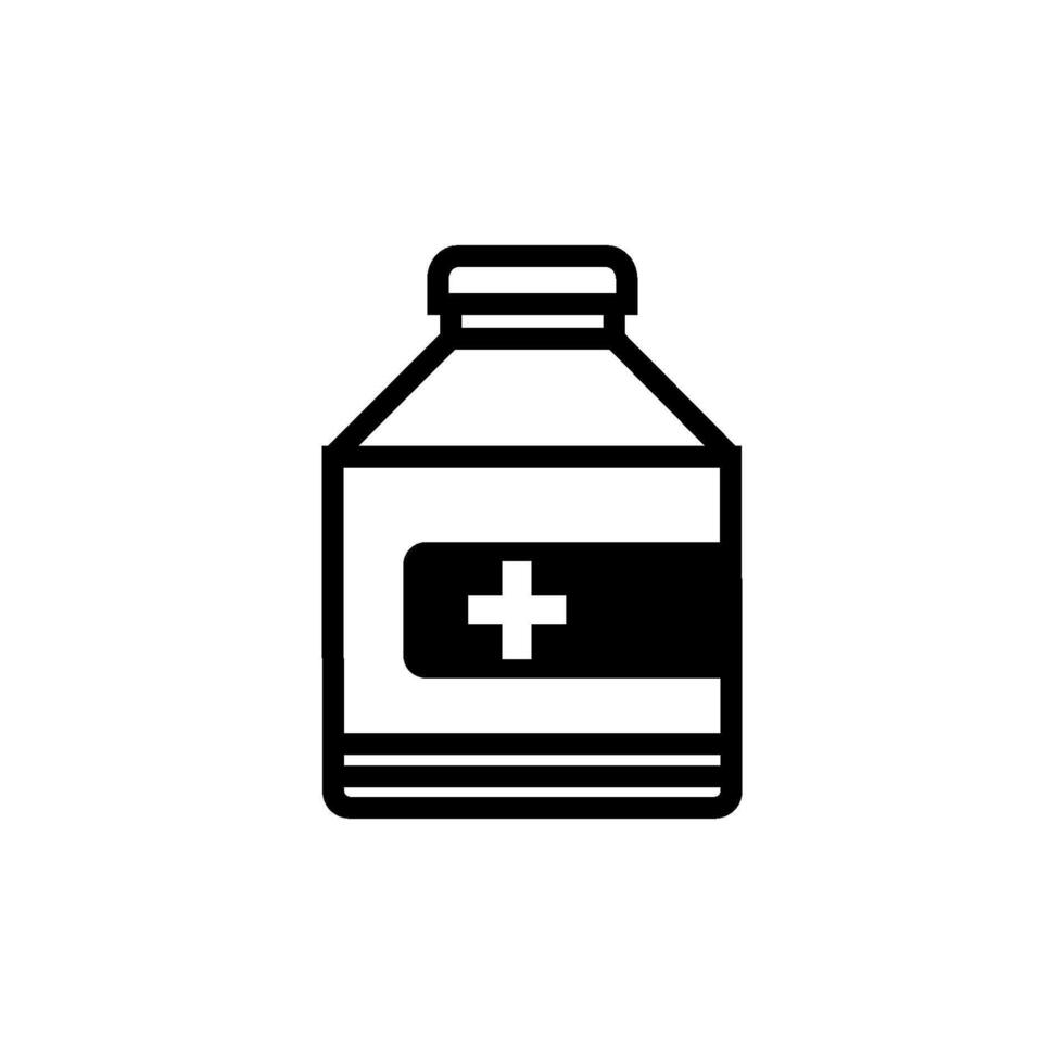 bottle of pill and capsule Medical  icon vector design template