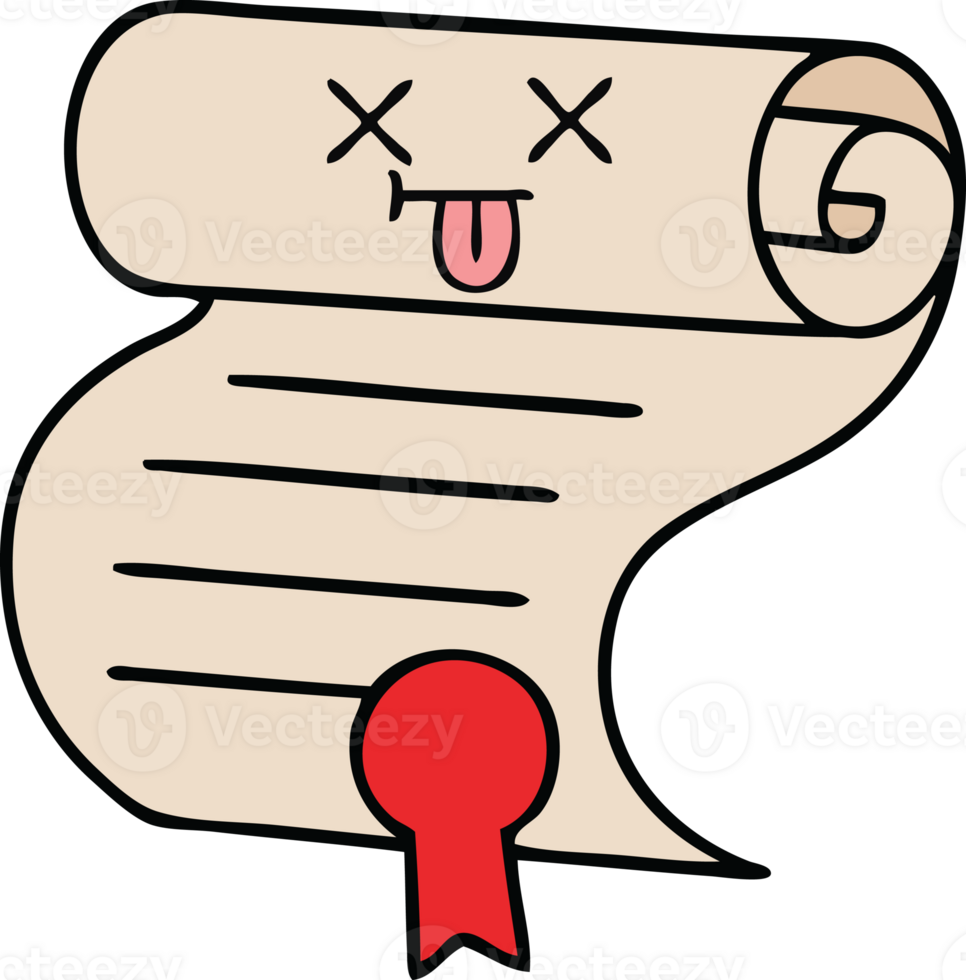 cute cartoon of a contract png