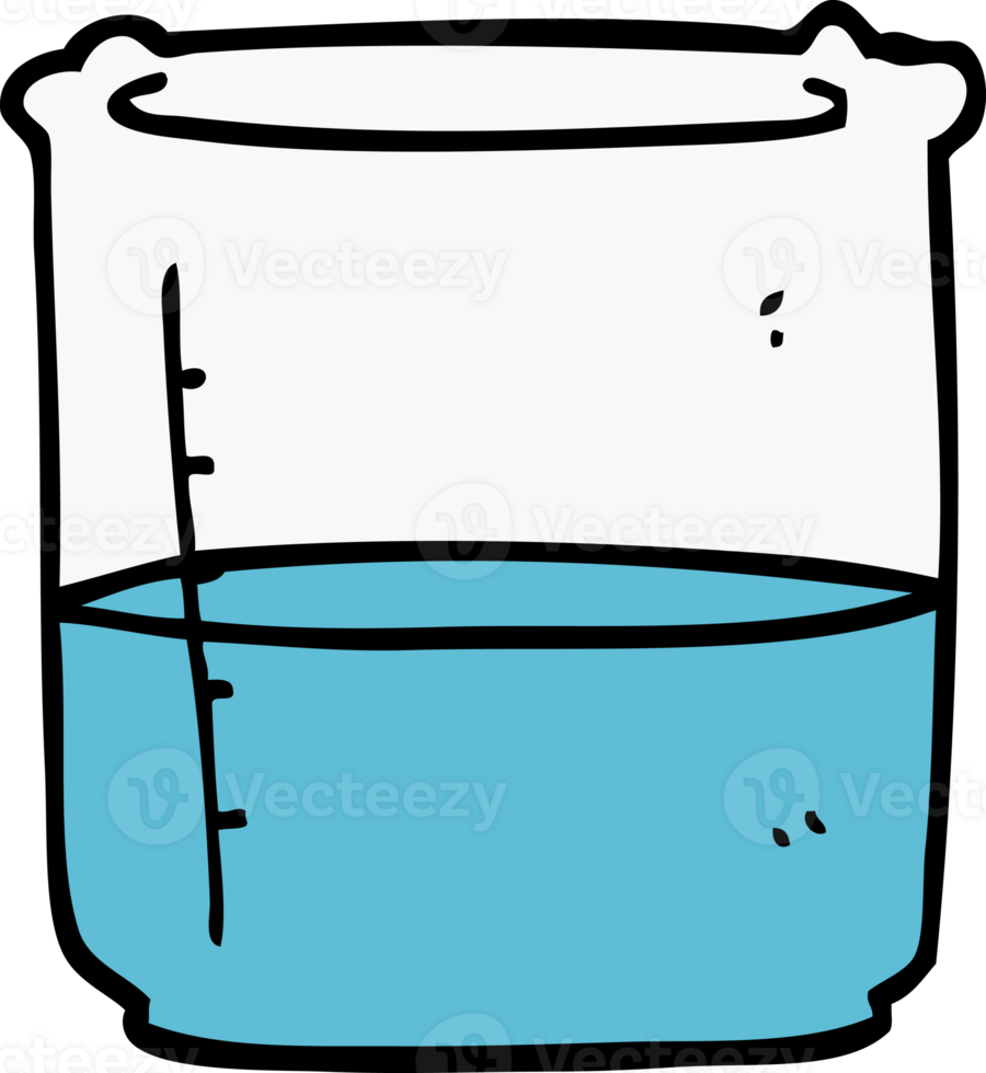 cartoon doodle science beaker png