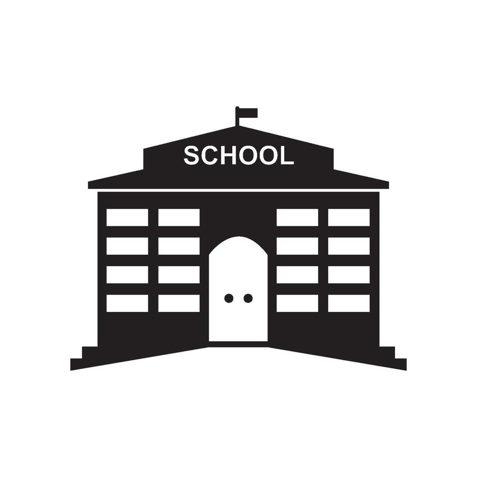 school building of school house icon vector design template