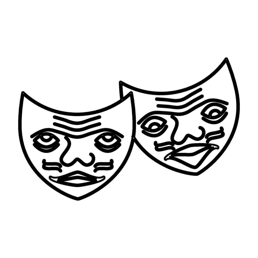 theater mask icon vector design templates