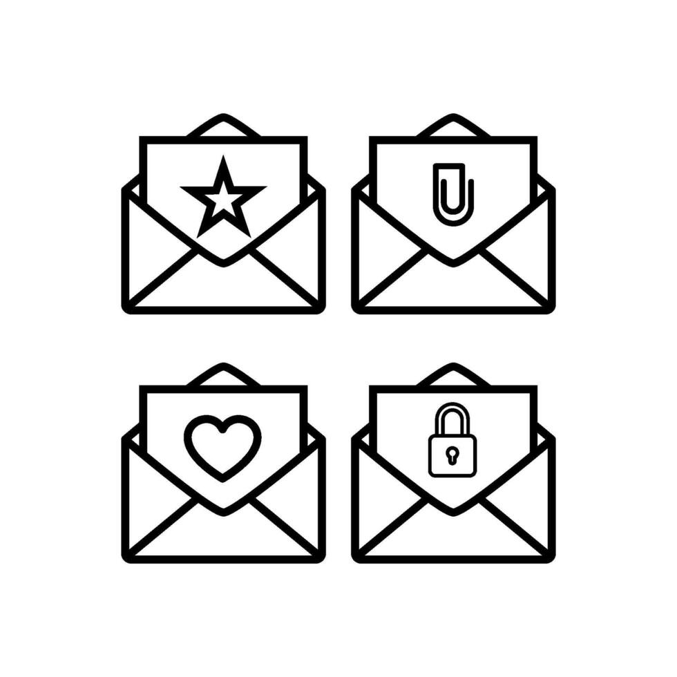 envelope icon vector design templates