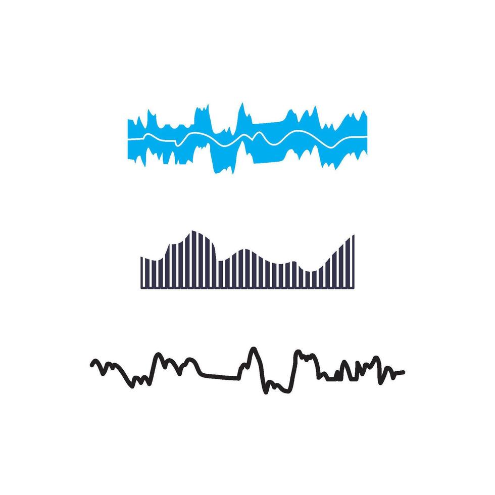 sound wave and speaker icon vector design template