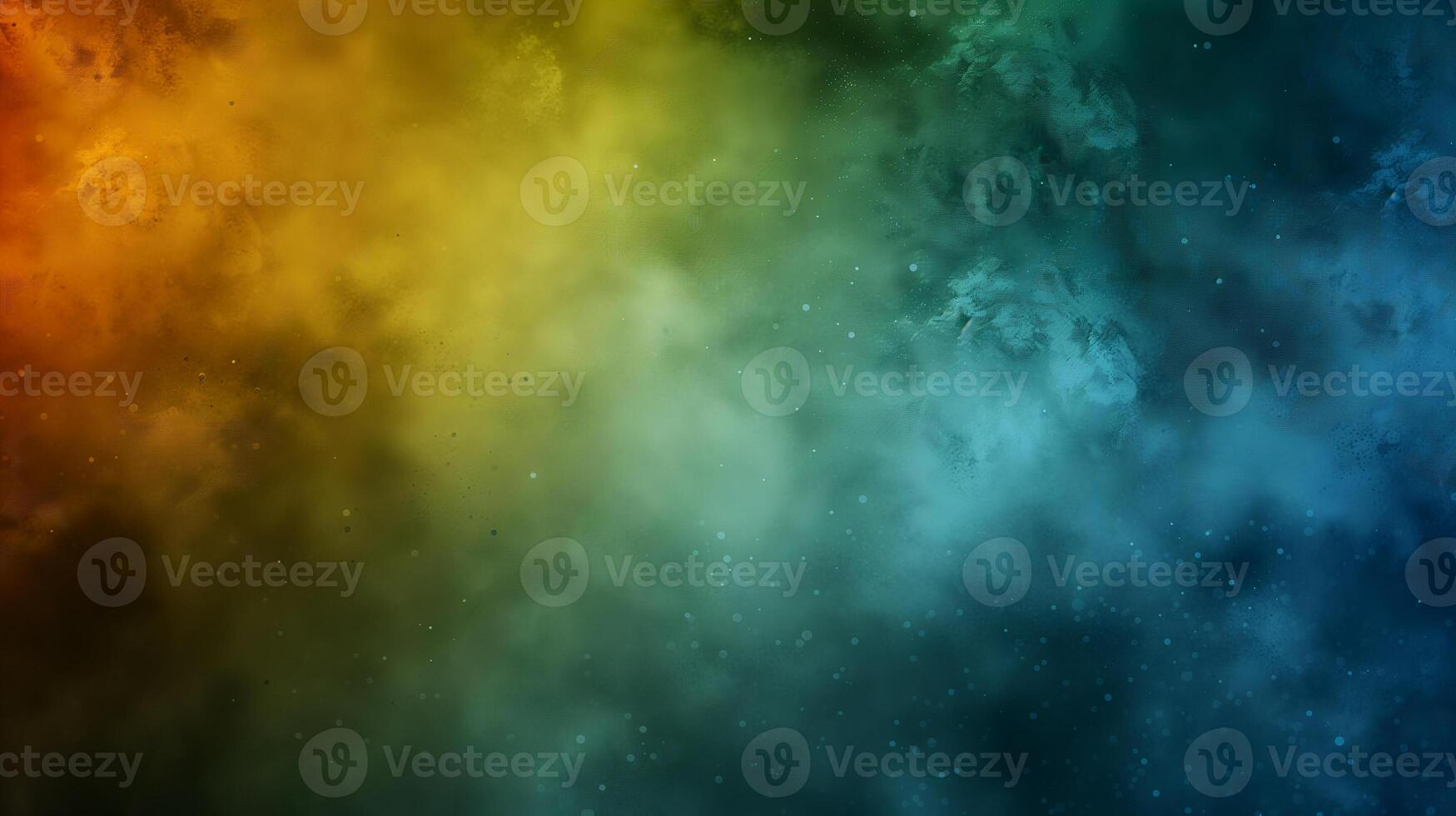 AI generated abstract grainy gradient background in yellow, green and blue colors photo