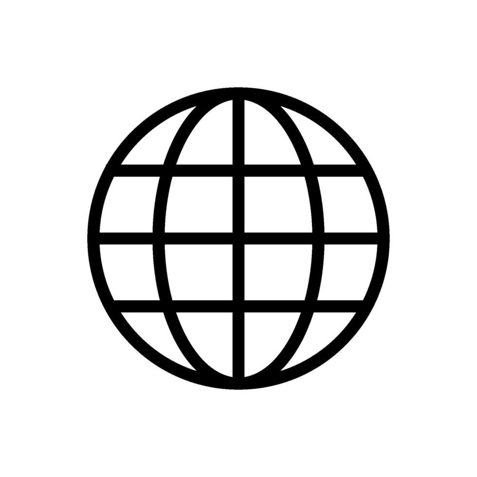 globe internet website icon vector template