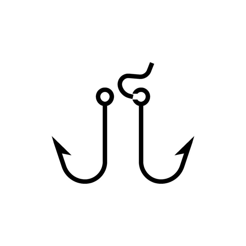 pescado gancho icono vector diseño plantillas